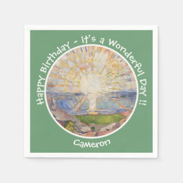 エドヴァルド・ムンク  太陽 (Solen) - 日の出 パーティーグッズ スタンダードカクテルナプキン