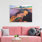 エドヴァルド・ムンク - 憂鬱 1894 キャンバスプリント (インサイチュ (リビング))