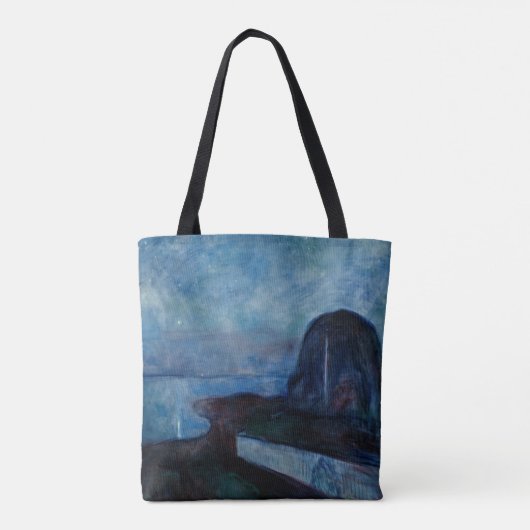 エドヴァルド・ムンク - 星の夜 1893 トートバッグ (裏面)