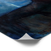 エドヴァルド・ムンク - 星の夜 1893 ポスター (角)