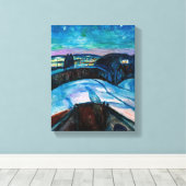 エドヴァルド・ムンク - 星の夜 1922 キャンバスプリント (インサイチュ (ウッドフロア))