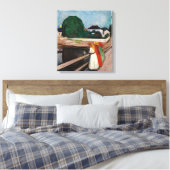 エドヴァルド・ムンク - 橋上の少女たち キャンバスプリント (インサイチュ (寝室))