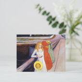 エドヴァルド・ムンク - 橋上の少女たち 1901 ポストカード (スタンド正面)