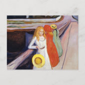 エドヴァルド・ムンク - 橋上の少女たち 1901 ポストカード (正面)