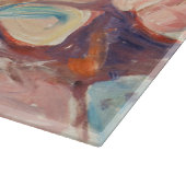 エドヴァルド・ムンク - 赤い家の海岸 カッティングボード (角)