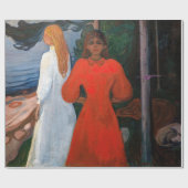 エドヴァルド・ムンク - 赤と白 ラッピングペーパー (フラット)