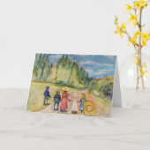 エドヴァードムンチ – フェアユタリーフォレスト カード (黄色い花)