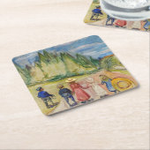 エドヴァードムンチ – フェアユタリーフォレスト スクエアペーパーコースター (アングル)