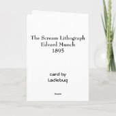エドヴァード・ムンクによる悲鳴 カード (裏面)