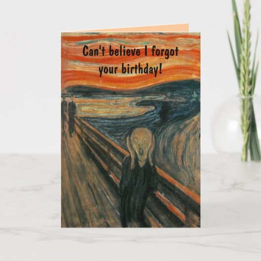 エドヴァード・ムンクによる悲鳴 カード (正面)