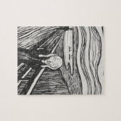 エドヴァード・ムンチの白黒による悲鳴 ジグソーパズル (横)