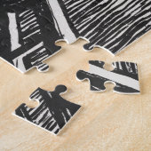 エドヴァード・ムンチの白黒による悲鳴 ジグソーパズル (側面)