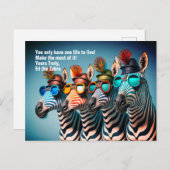 エド・ザ・ゼブラ – おもしろい人生の引用文を最大限に活用 ポストカード (正面/裏面)