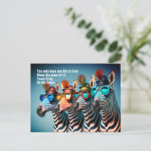 エド・ザ・ゼブラ – おもしろい人生の引用文を最大限に活用 ポストカード (スタンド正面)