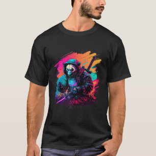 エド・パンダ忍者スチームパンク合成波野球 Tシャツ