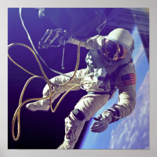 エド・ホワイト・ファースト・アメリカの宇宙歩行写真 ポスター