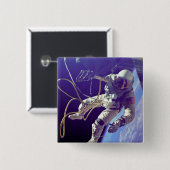 エド・ホワイト・ファースト・アメリカの宇宙歩行写真 缶バッジ (正面&裏面)