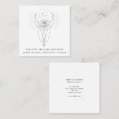 エナジヒーリングムーンロータスフラワークリスタル スクエア名刺 (正面/裏面)