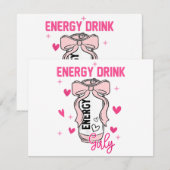 エナジーガーリードリンクおもしろい愛好家デザイン 招待状 (正面/裏面)