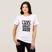 エナジーセービングモードの面白い女性用Tシャツ トライブレンドTシャツ (正面全面)