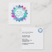 *~*エナジーヒーラーロータスマンダラオムオウムシンボル スクエア名刺 (正面/裏面)