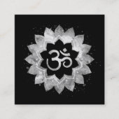 *~*エナジーヒーリングロータスマンダラオウムOmシンボル スクエア名刺 (正面)