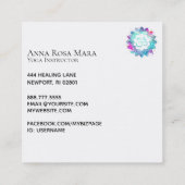 *~*エナジーヒーリングロータスマンダラオムオウムシンボル スクエア名刺 (裏面)