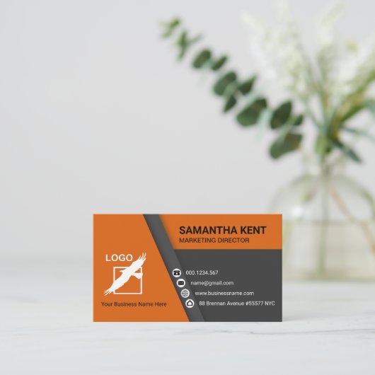 エナジーブライトオレン素晴らしジ大菱形 名刺 (スタンド正面)