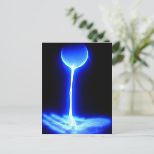 エナジーブルーホワイトのソースを使用したヒーリングハンド ポストカード (スタンド正面)