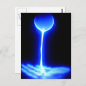 エナジーブルーホワイトのソースを使用したヒーリングハンド ポストカード (正面/裏面)