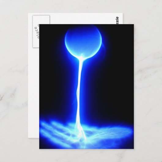 エナジーブルーホワイトのソースを使用したヒーリングハンド ポストカード (正面/裏面)