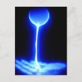 エナジーブルーホワイトのソースを使用したヒーリングハンド ポストカード (正面)