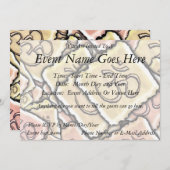 エナメルのタイルOm (オウム) 招待状 (正面/裏面)