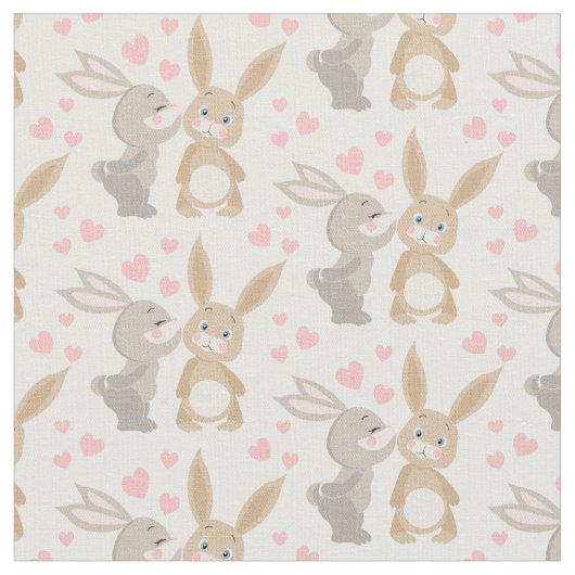 エナメルカラフルウサギ ファブリック (クローズアップ)