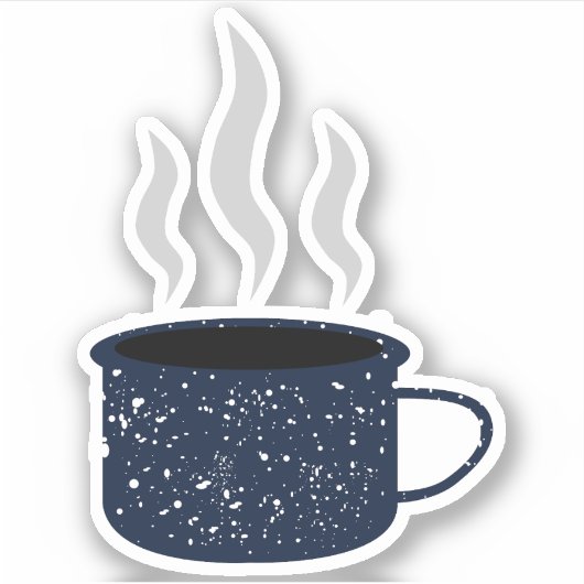 エナメルスペックルティンキャンプカップマグカップ シール (正面)