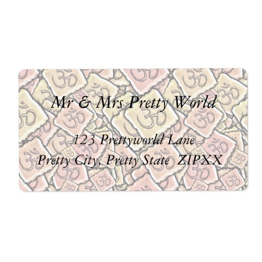 エナメルタイルOm (オウム) ラベル (正面)