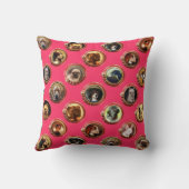 エナメルビクトリアン/ミニチュアドッグポートレートピンク クッション (裏面)