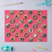 エナメルビクトリアン/ミニチュアドッグポートレートピンク 薄葉紙 (クラフト)