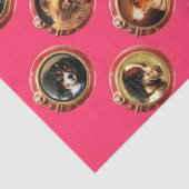 エナメルビクトリアン/ミニチュアドッグポートレートピンク 薄葉紙 (詳細)