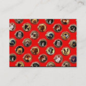 エナメルビクトリアン/ミニチュアドッグポートレート，赤 名刺 (裏面)