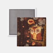 エナメルフクロウ マグネット (正面/裏面)