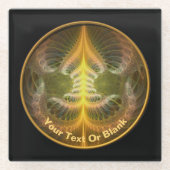 エナメル真鍮トレイ ガラスコースター (正面)