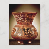 エナメル装飾が施されたモスクのランプ ポストカード (正面)