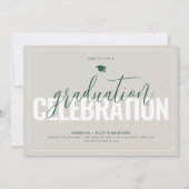 エナモダンルツ写真卒業招待状 招待状 (正面)