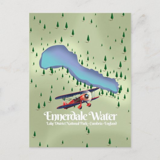 エナーデール・ウォーター 湖水地方の旅行ポスター ポストカード (正面)
