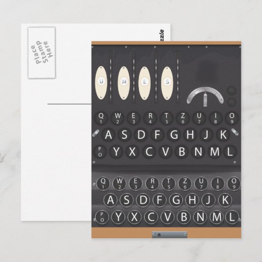 エニグマ機械 ポストカード (正面/裏面)