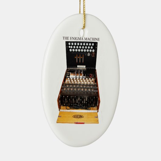 エニグマ機械、ヴィンテージの軍隊のメッセージ セラミックオーナメント (右)