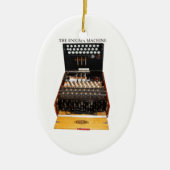 エニグマ機械、ヴィンテージの軍隊のメッセージ セラミックオーナメント (正面)