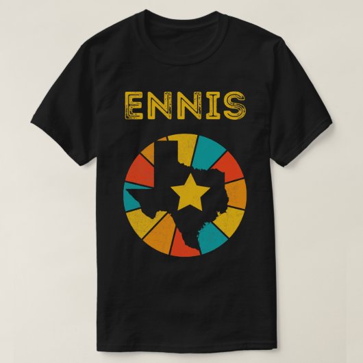 エニステキサス州ヴィンテージ動揺してお土産1 Tシャツ (デザイン正面)