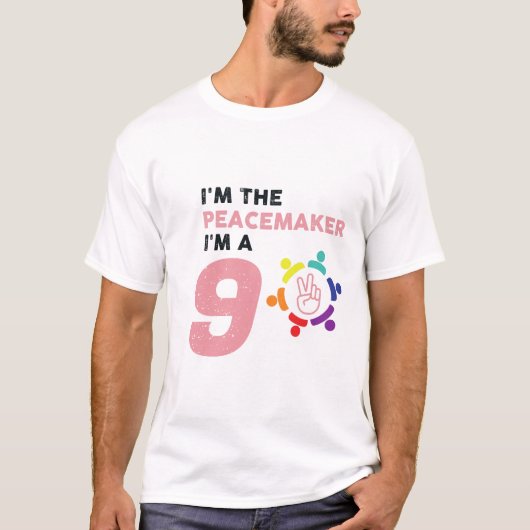 エネグラムタイプ9パーソナリテおもしろいィ·ザ·ピースメーカー Tシャツ (正面)